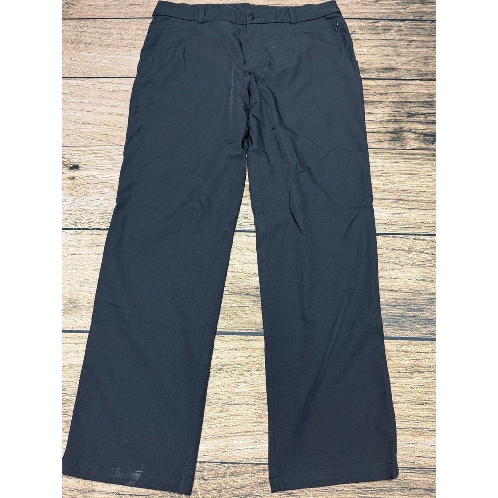 Lululemon ABC Classic-Fit Pants Mens 34 Black Technical Stretch Trousers Casual - Picture 1 of 7